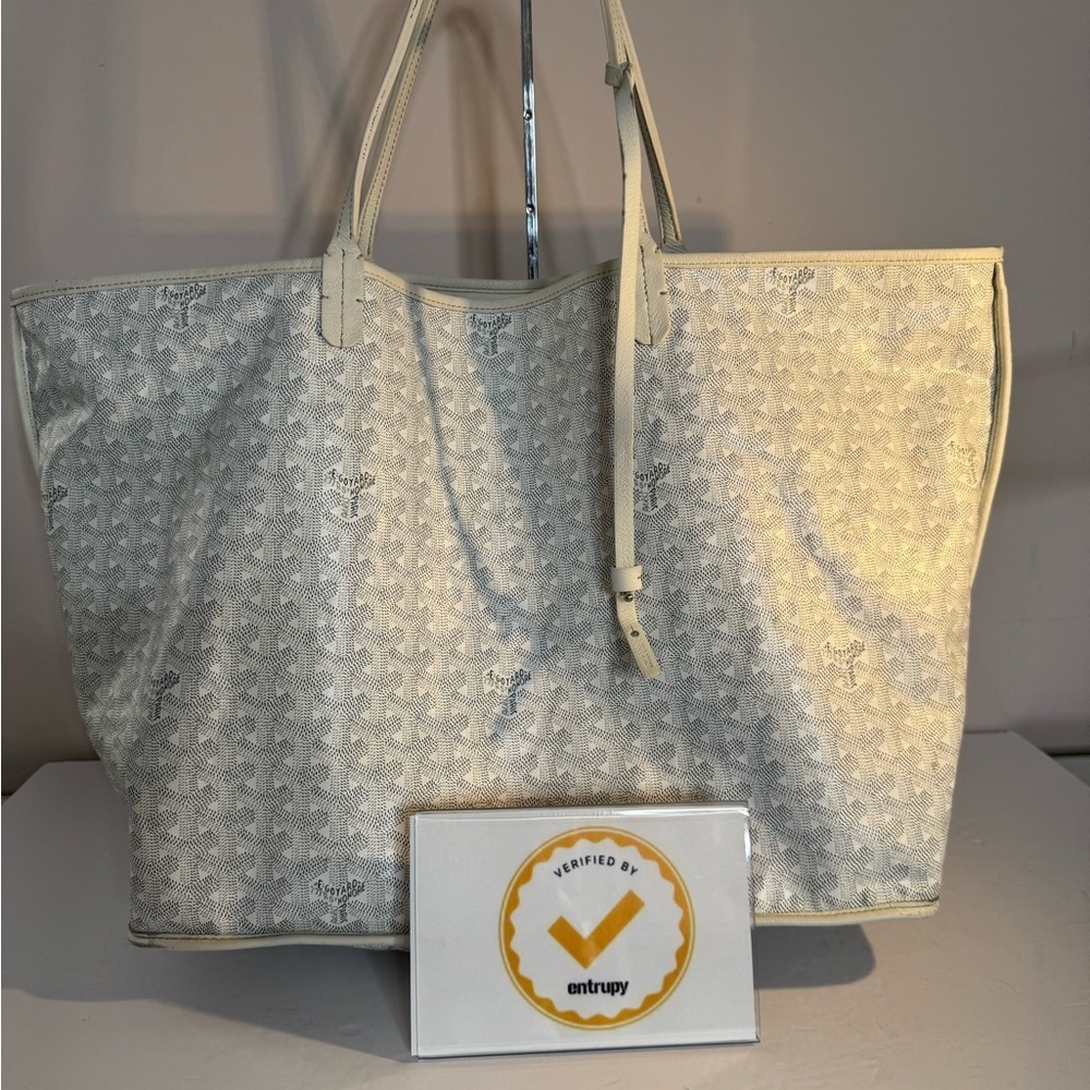 Goyard Anjou Reversible Tote Coated Canvas GM White Certified Authentic